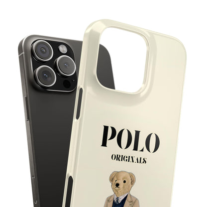 Polo Originals Bear Slim Phone Cases in Beige - SmartHomeGoodies