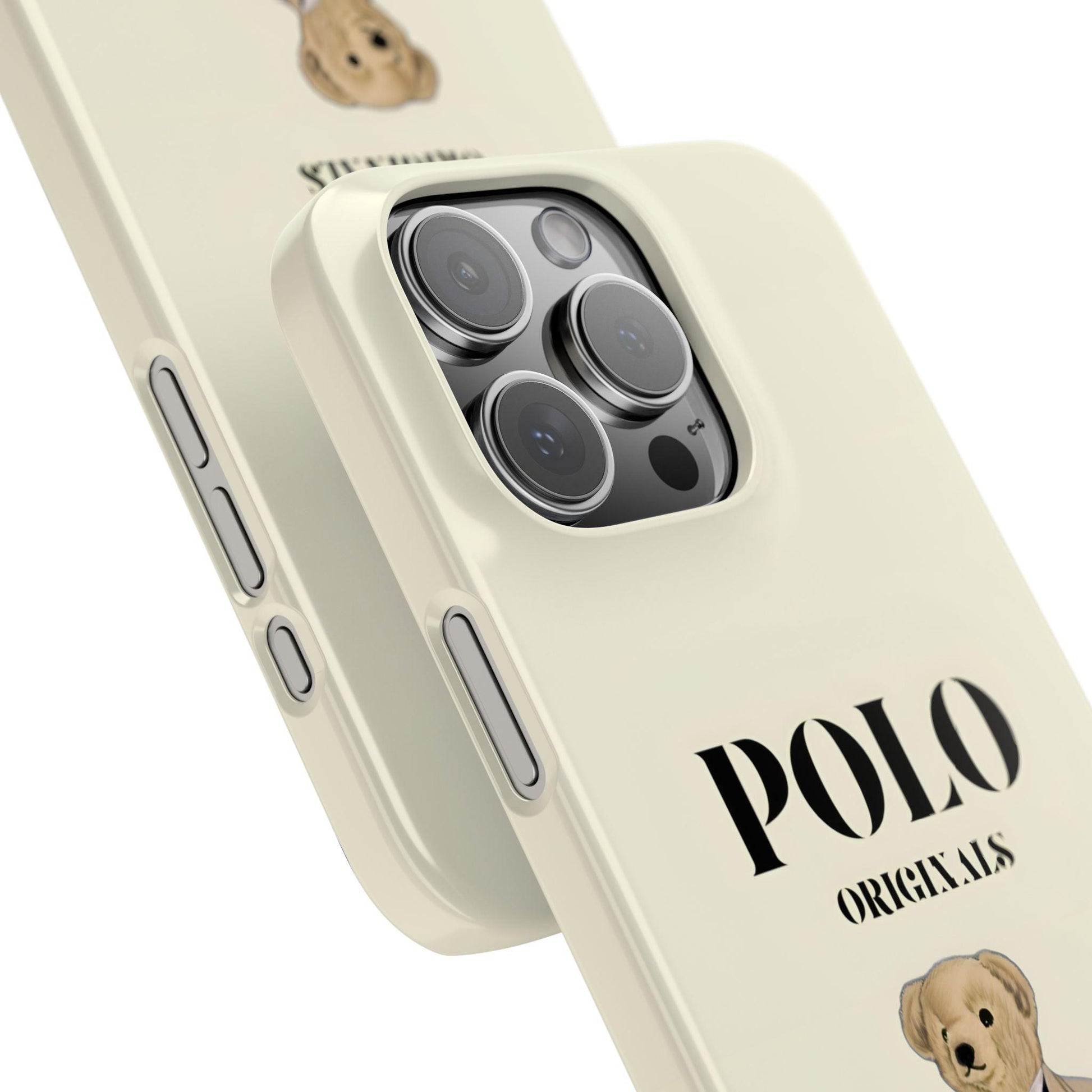 Polo Originals Bear Slim Phone Cases in Beige - SmartHomeGoodies