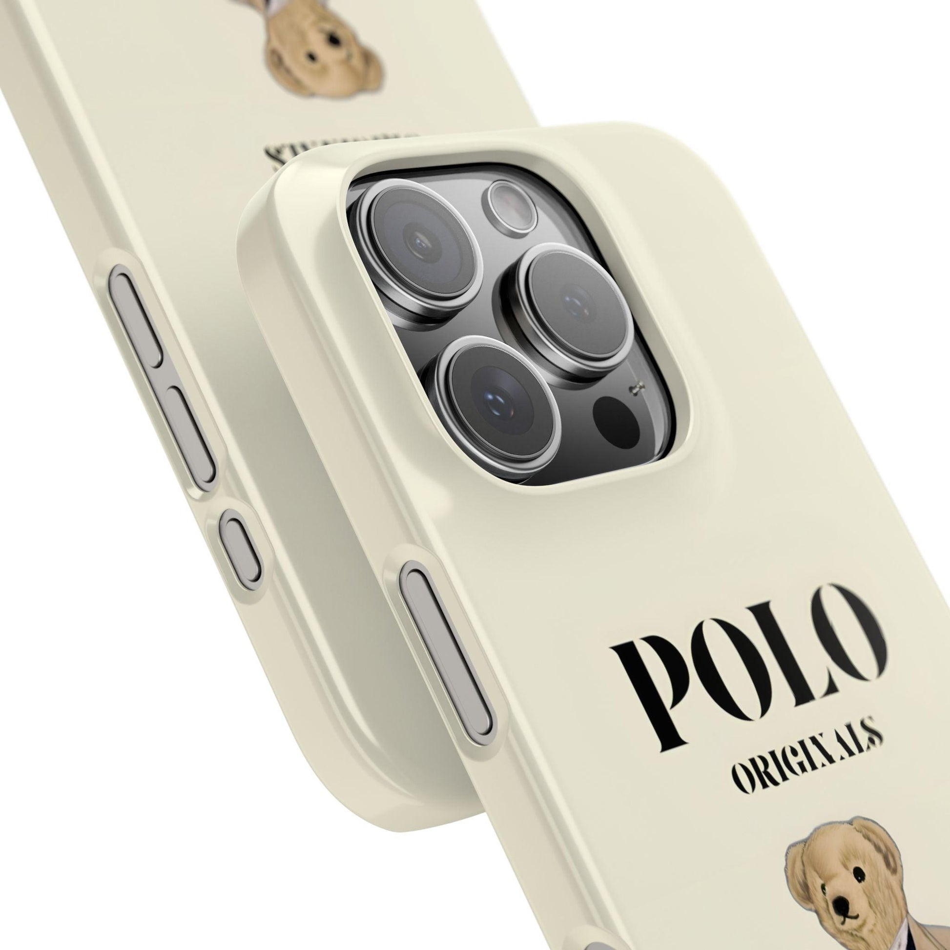 Polo Originals Bear Slim Phone Cases in Beige - SmartHomeGoodies