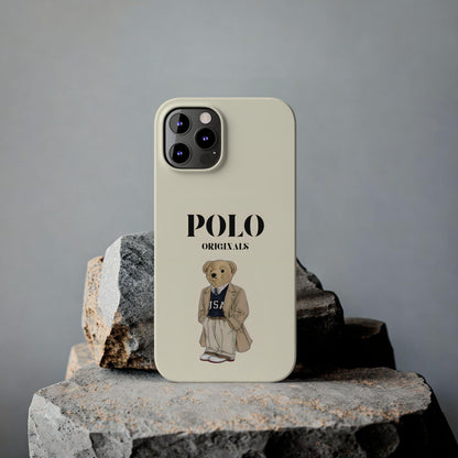 Polo Originals Bear Slim Phone Cases in Beige - SmartHomeGoodies