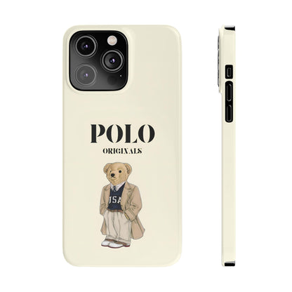 Polo Originals Bear Slim Phone Cases in Beige - SmartHomeGoodies