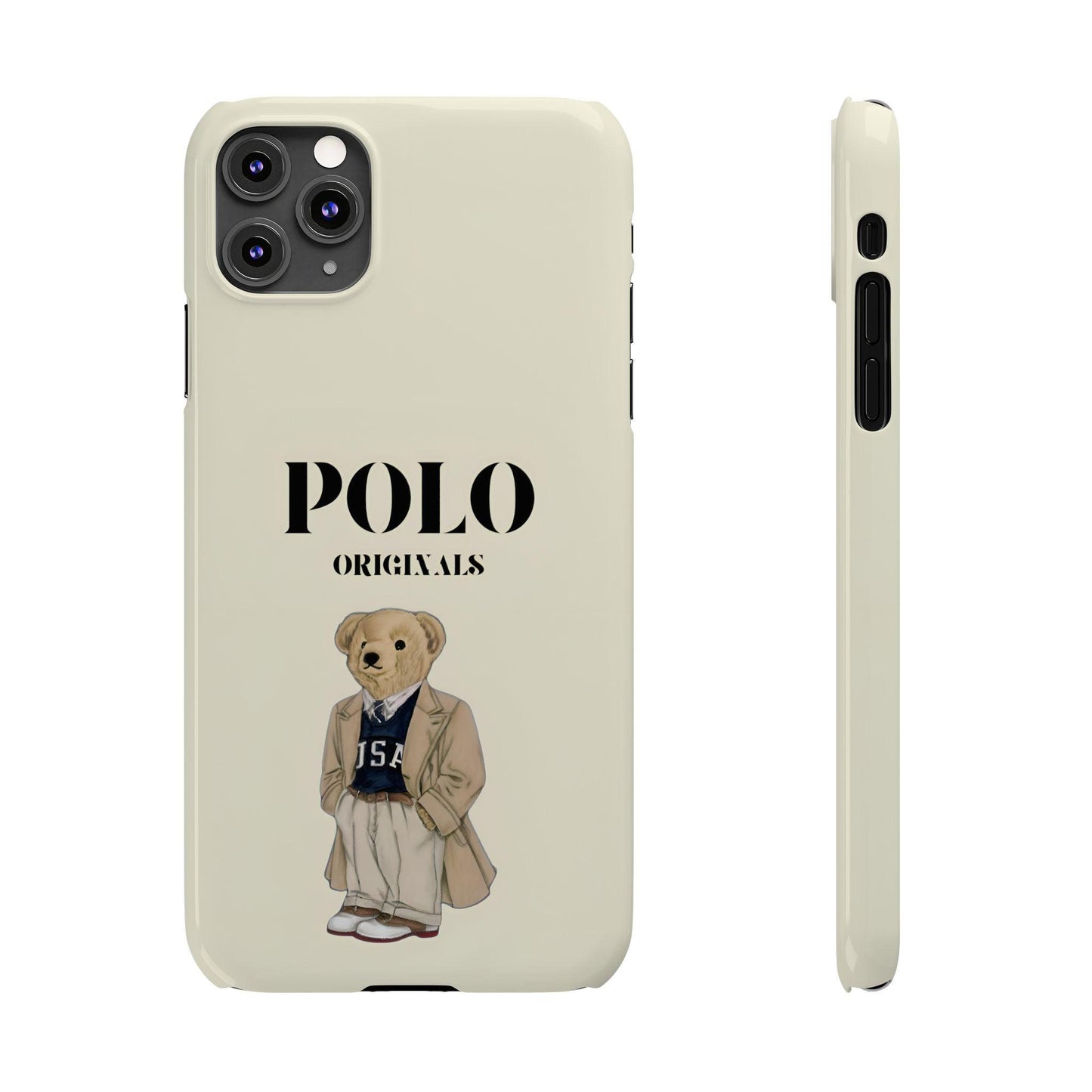 Polo Originals Bear Slim Phone Cases in Beige - SmartHomeGoodies