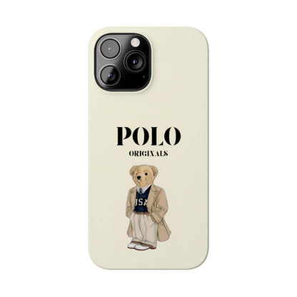 Polo Originals Bear Slim Phone Cases in Beige - SmartHomeGoodies