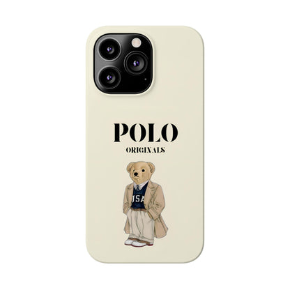 Polo Originals Bear Slim Phone Cases in Beige - SmartHomeGoodies