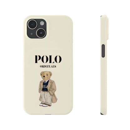 Polo Originals Bear Slim Phone Cases in Beige - SmartHomeGoodies