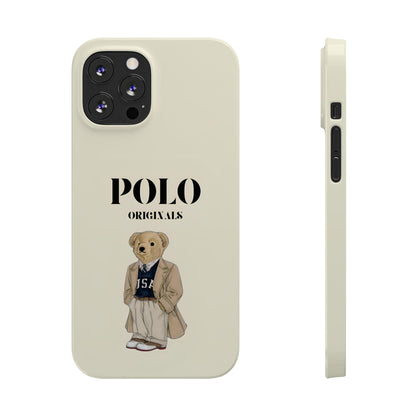 Polo Originals Bear Slim Phone Cases in Beige - SmartHomeGoodies