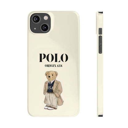 Polo Originals Bear Slim Phone Cases in Beige - SmartHomeGoodies