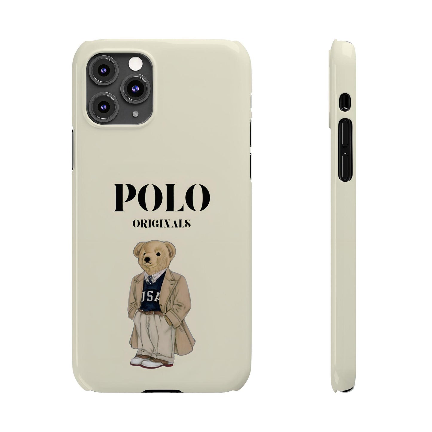 Polo Originals Bear Slim Phone Cases in Beige - SmartHomeGoodies