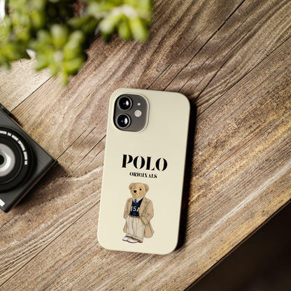 Polo Originals Bear Slim Phone Cases in Beige - SmartHomeGoodies