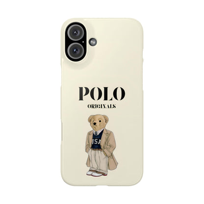 Polo Originals Bear Slim Phone Cases in Beige - SmartHomeGoodies