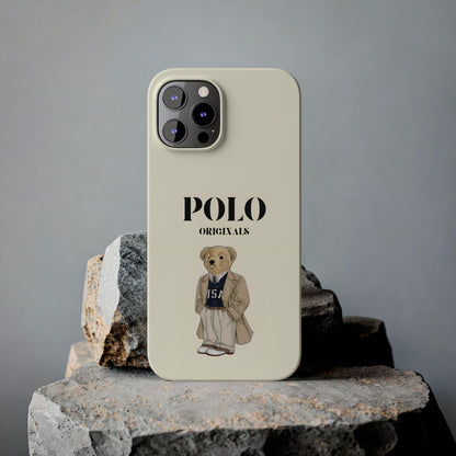 Polo Originals Bear Slim Phone Cases in Beige - SmartHomeGoodies