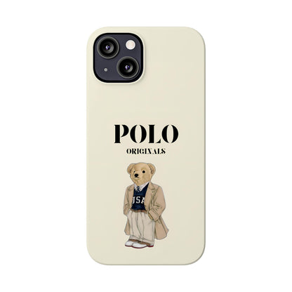 Polo Originals Bear Slim Phone Cases in Beige - SmartHomeGoodies
