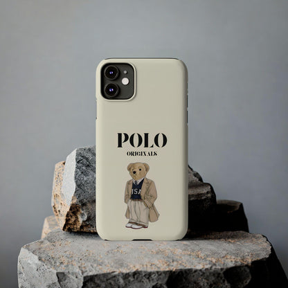 Polo Originals Bear Slim Phone Cases in Beige - SmartHomeGoodies