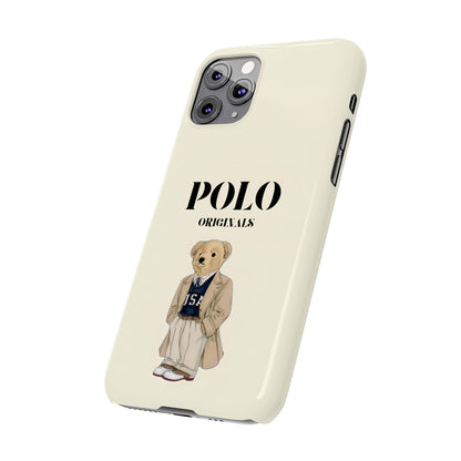 Polo Originals Bear Slim Phone Cases in Beige - SmartHomeGoodies