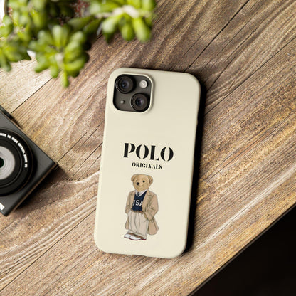 Polo Originals Bear Slim Phone Cases in Beige - SmartHomeGoodies