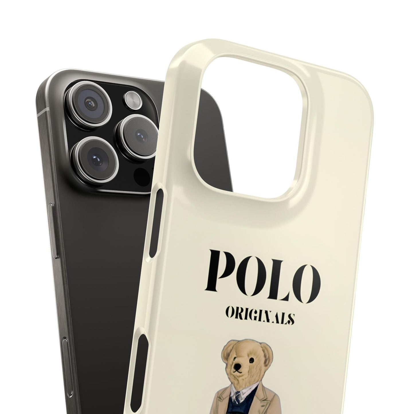 Polo Originals Bear Slim Phone Cases in Beige - SmartHomeGoodies