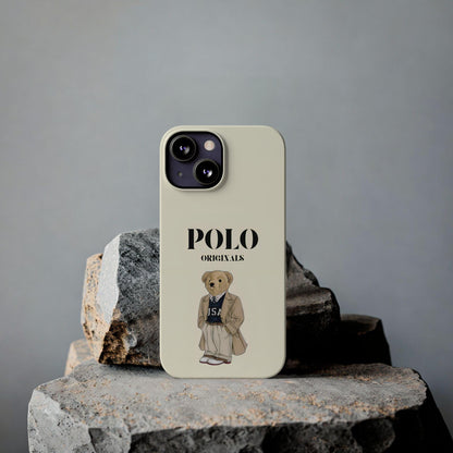 Polo Originals Bear Slim Phone Cases in Beige - SmartHomeGoodies
