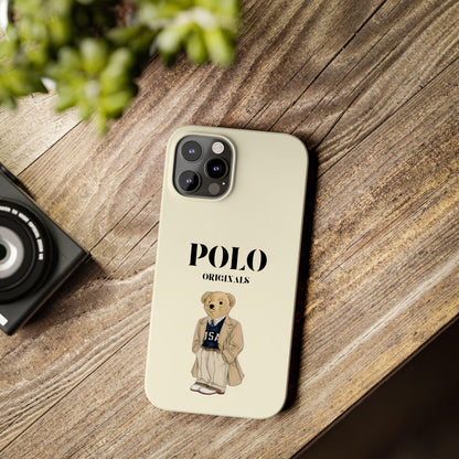 Polo Originals Bear Slim Phone Cases in Beige - SmartHomeGoodies