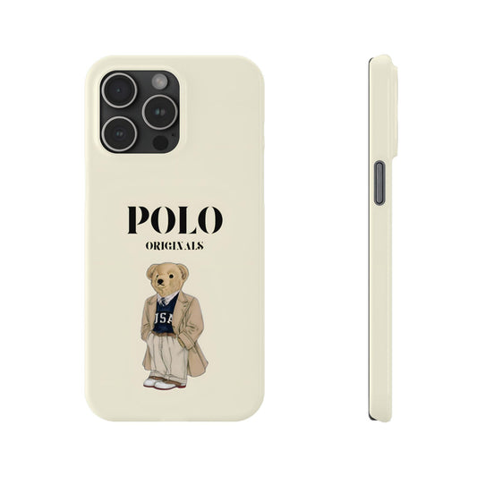 Polo Originals Bear Slim Phone Cases in Beige - SmartHomeGoodies