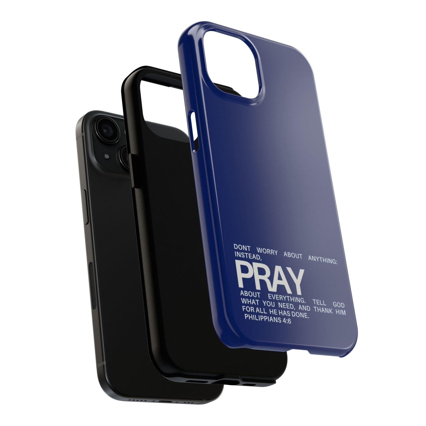 Pray About Everything Tough iPhone Cases - Scripture Inspired iPhone Cases - SmartHomeGoodies