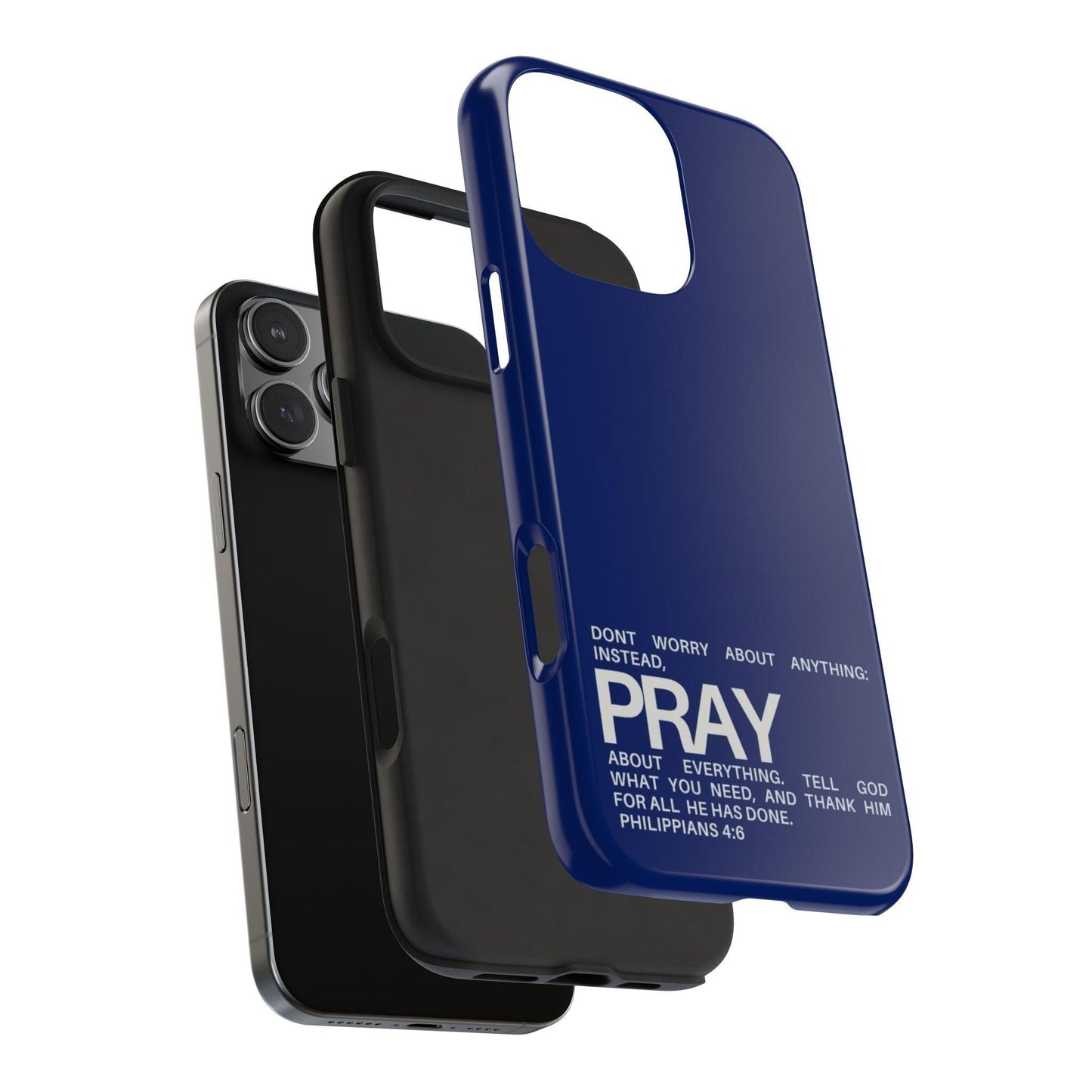Pray About Everything Tough iPhone Cases - Scripture Inspired iPhone Cases - SmartHomeGoodies