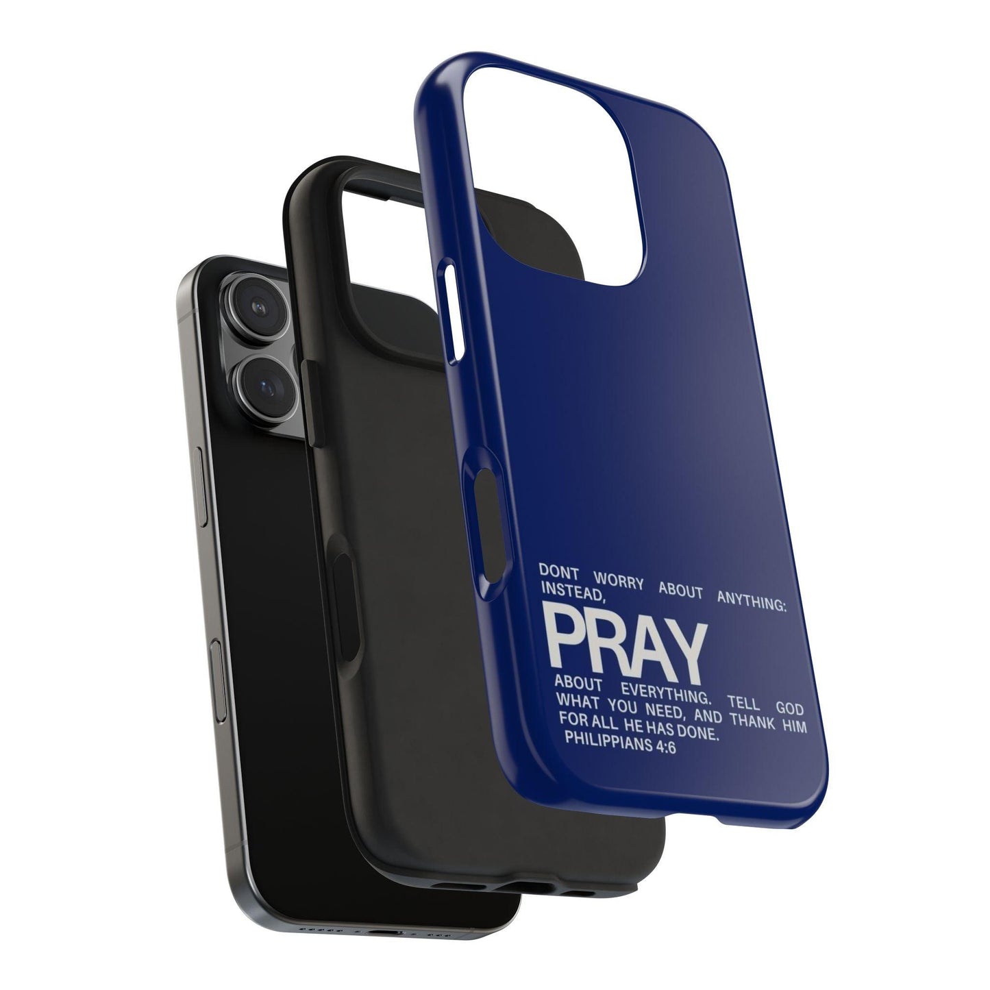Pray About Everything Tough iPhone Cases - Scripture Inspired iPhone Cases - SmartHomeGoodies