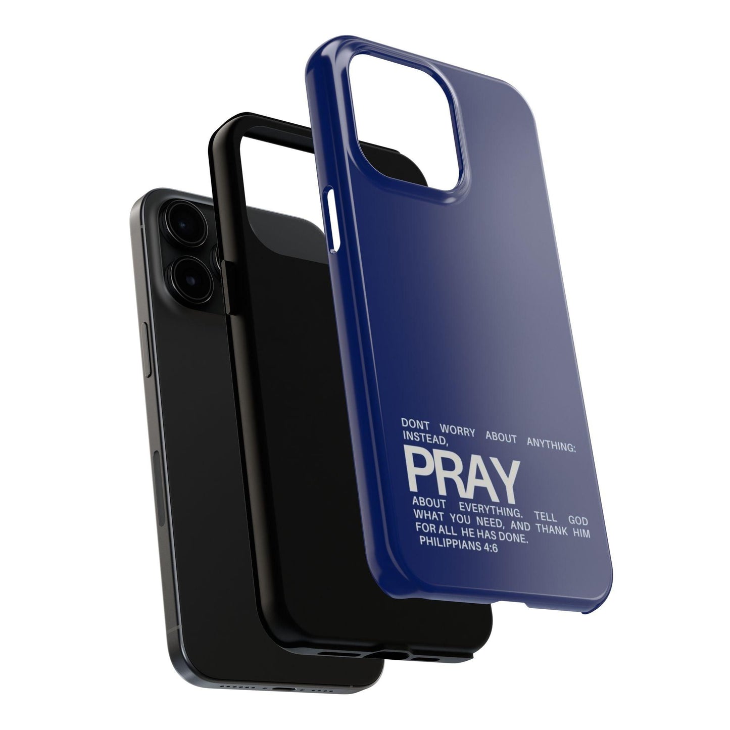 Pray About Everything Tough iPhone Cases - Scripture Inspired iPhone Cases - SmartHomeGoodies