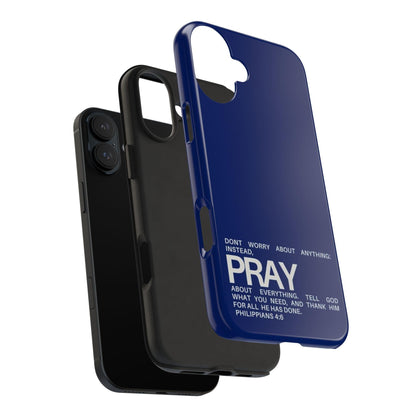 Pray About Everything Tough iPhone Cases - Scripture Inspired iPhone Cases - SmartHomeGoodies