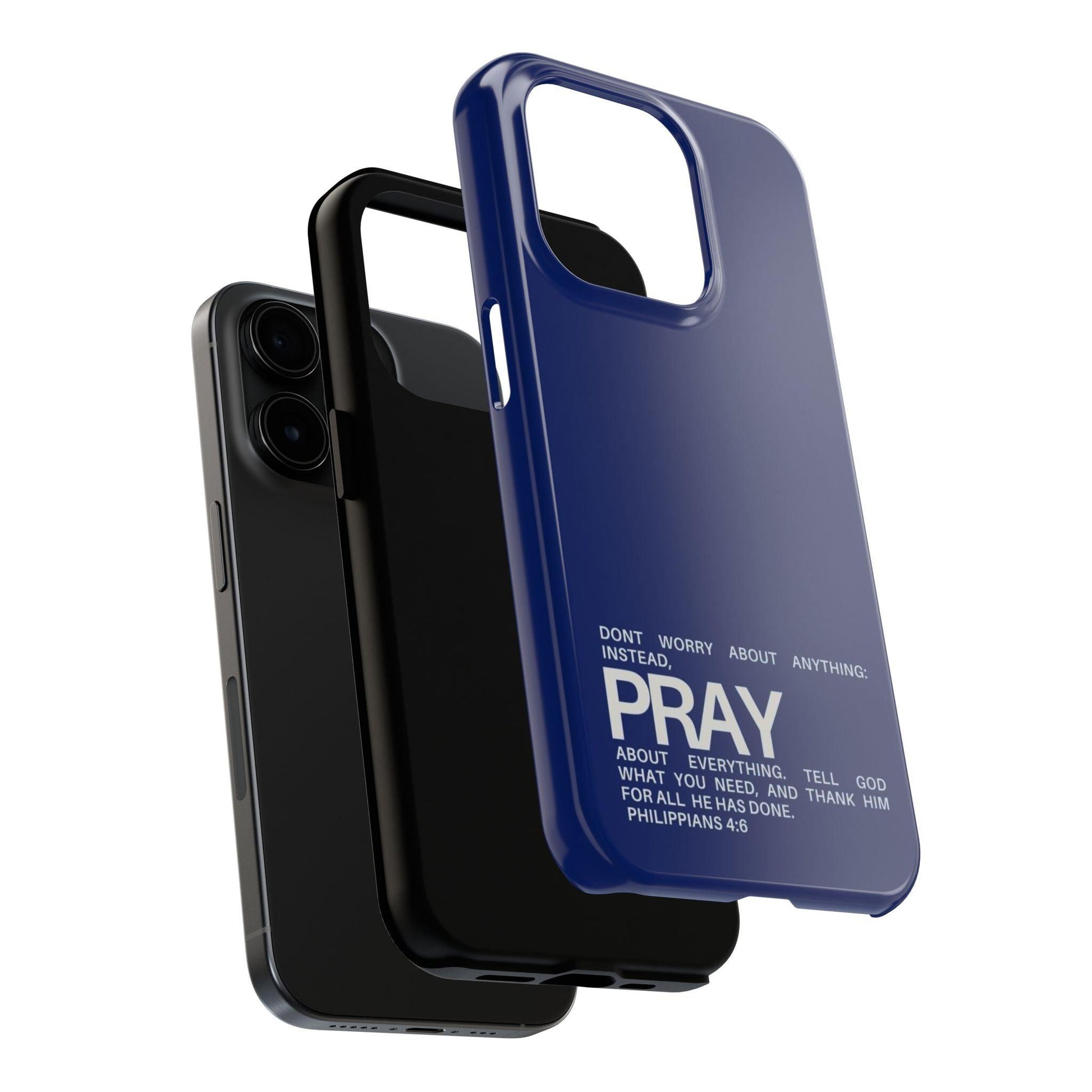 Pray About Everything Tough iPhone Cases - Scripture Inspired iPhone Cases - SmartHomeGoodies