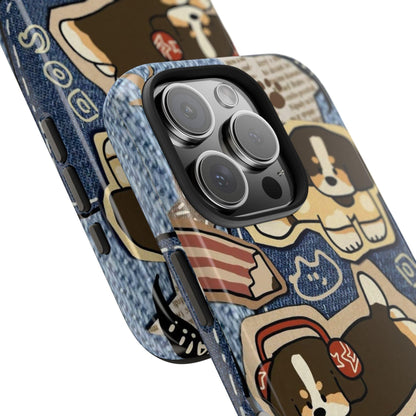 Puppy Pals Denim Vibes Tough iPhone Cases - SmartHomeGoodies