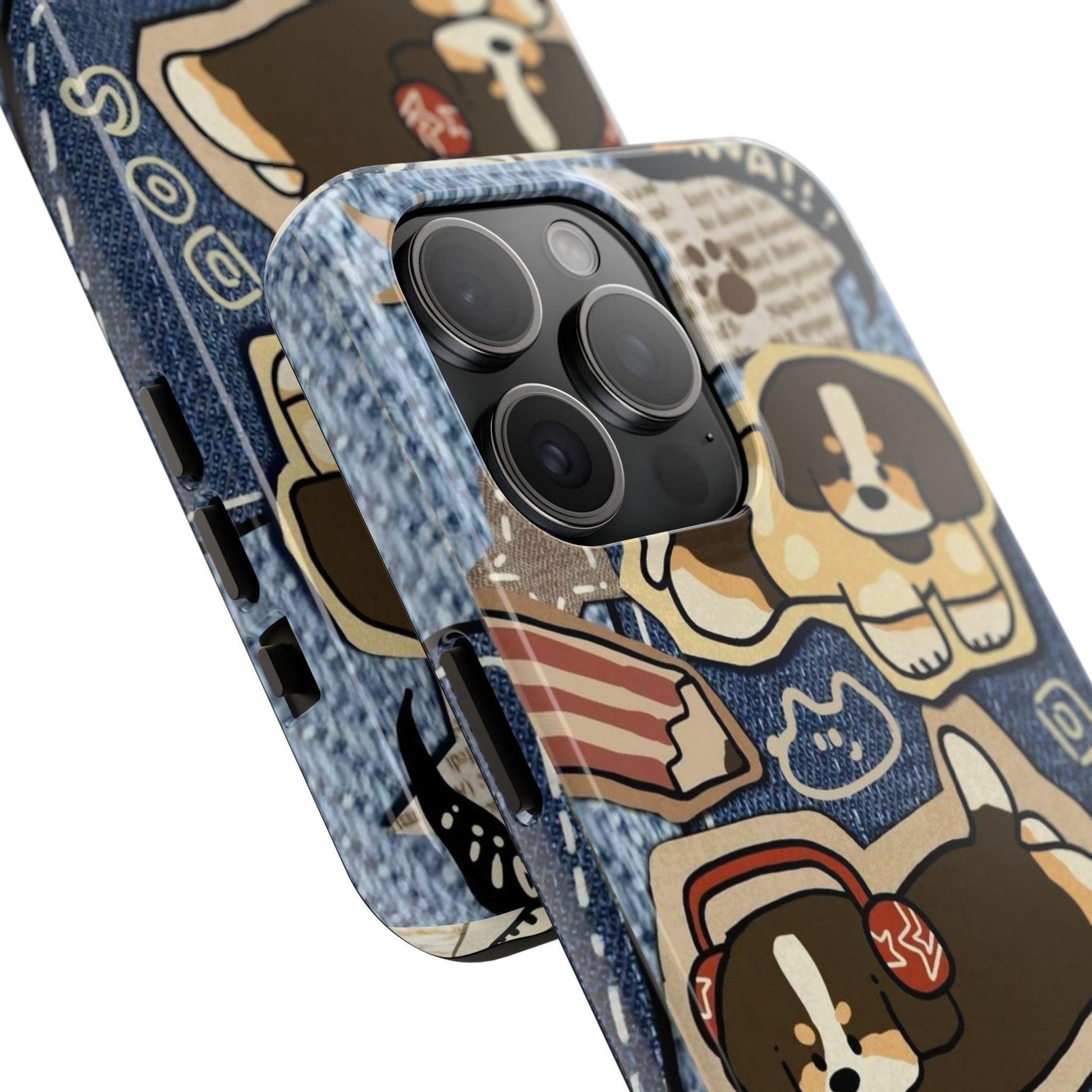Puppy Pals Denim Vibes Tough iPhone Cases - SmartHomeGoodies