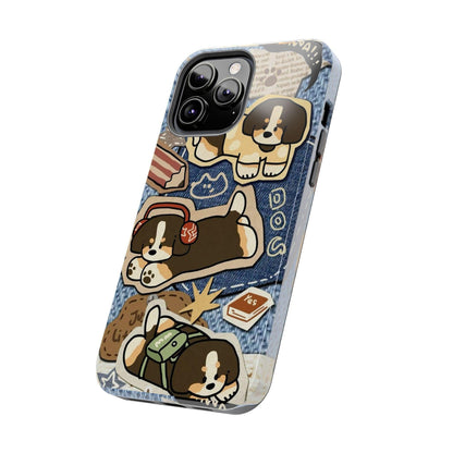 Puppy Pals Denim Vibes Tough iPhone Cases - SmartHomeGoodies