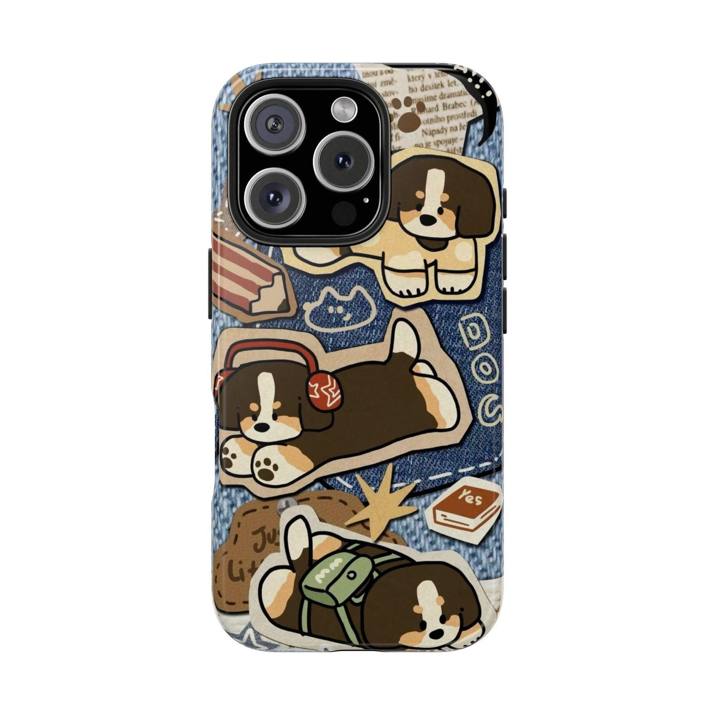 Puppy Pals Denim Vibes Tough iPhone Cases - SmartHomeGoodies