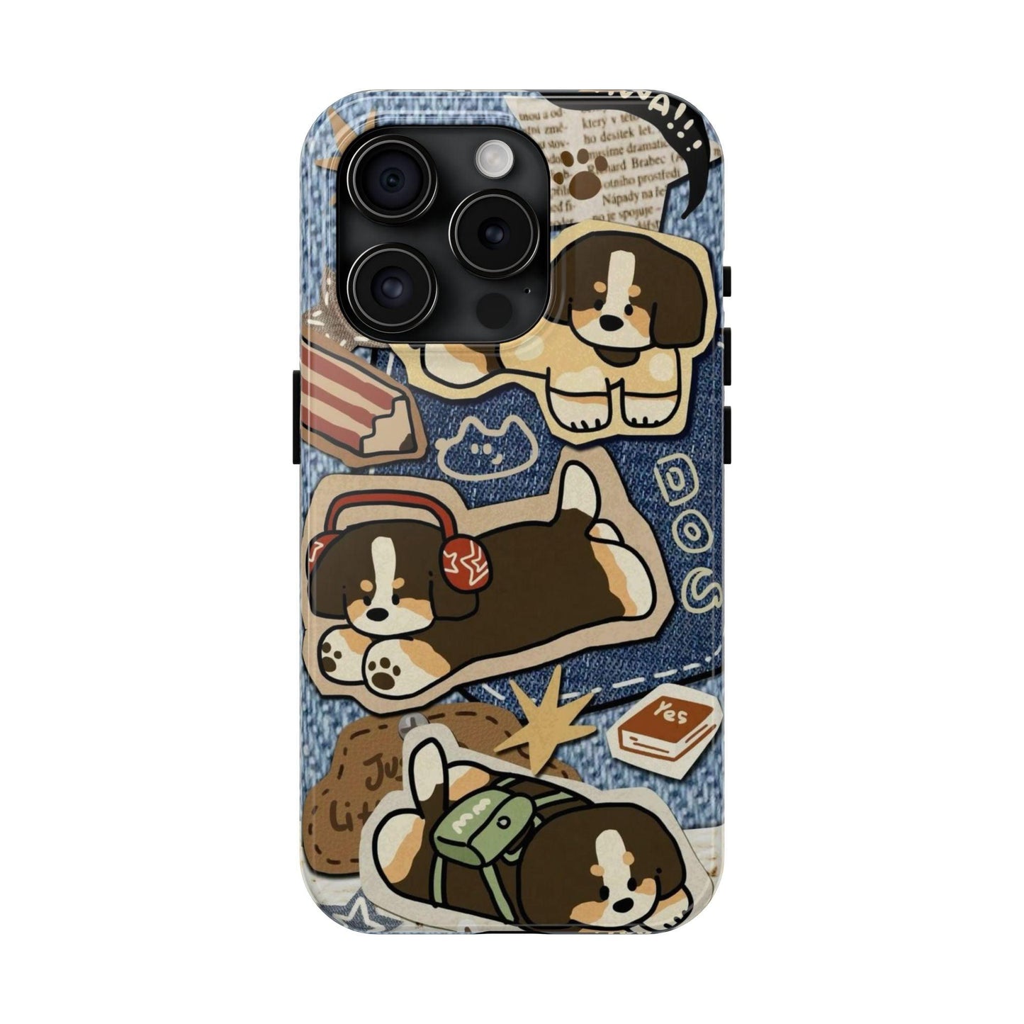 Puppy Pals Denim Vibes Tough iPhone Cases - SmartHomeGoodies
