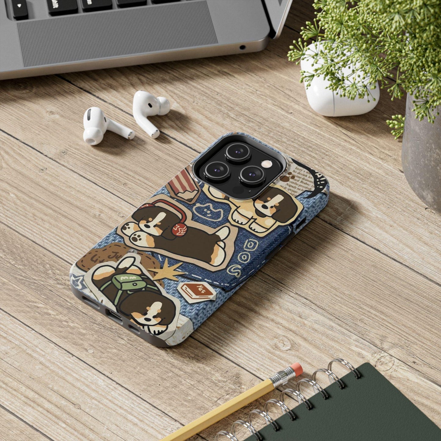 Puppy Pals Denim Vibes Tough iPhone Cases - SmartHomeGoodies