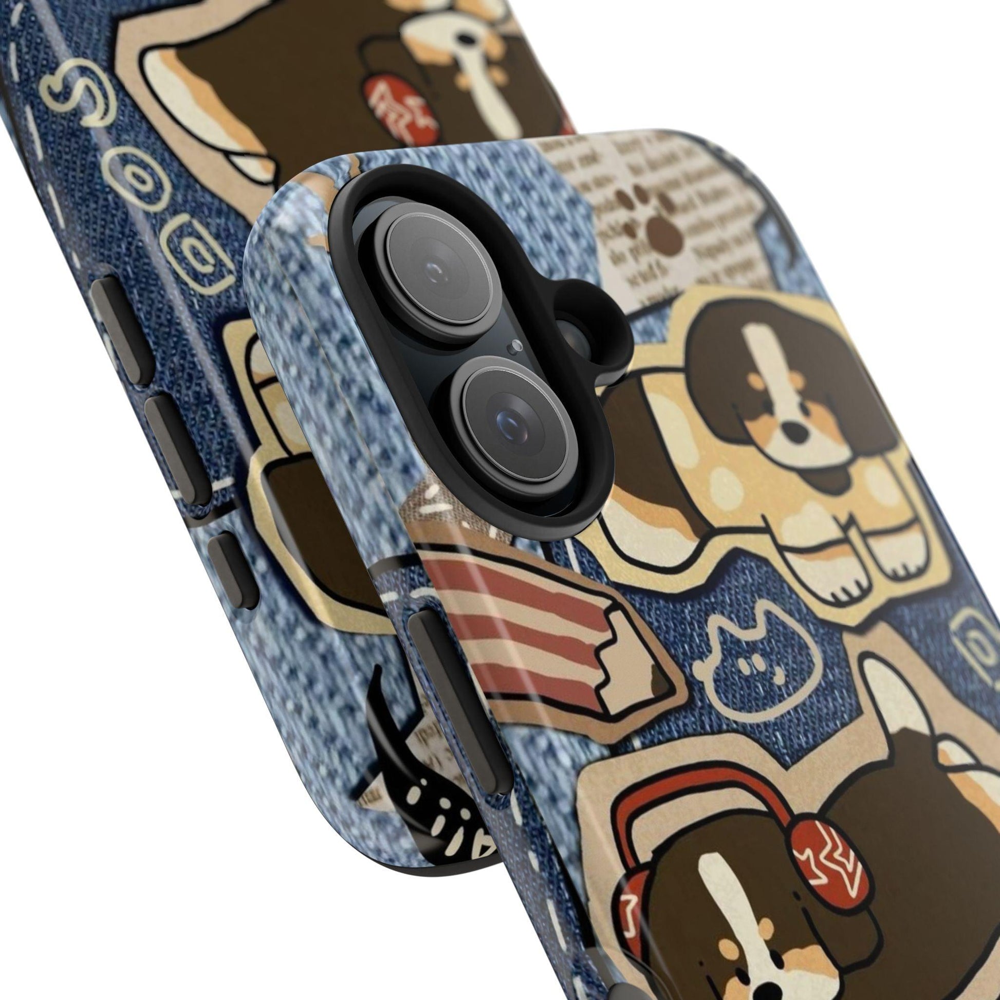 Puppy Pals Denim Vibes Tough iPhone Cases - SmartHomeGoodies