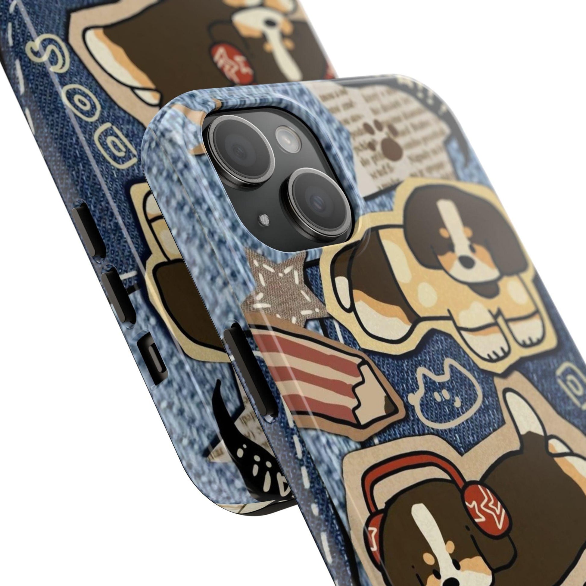 Puppy Pals Denim Vibes Tough iPhone Cases - SmartHomeGoodies
