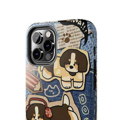 Puppy Pals Denim Vibes Tough iPhone Cases - SmartHomeGoodies