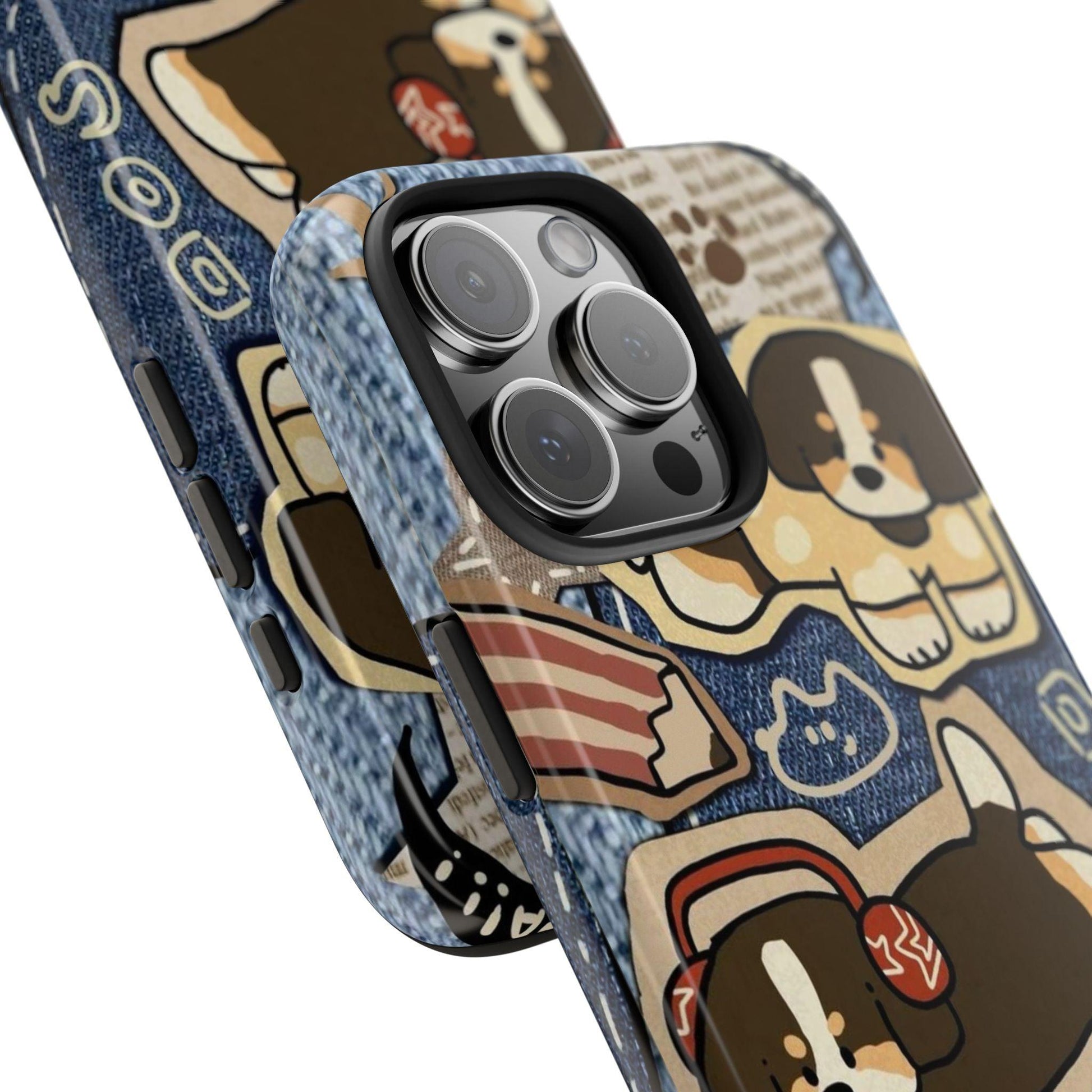 Puppy Pals Denim Vibes Tough iPhone Cases - SmartHomeGoodies