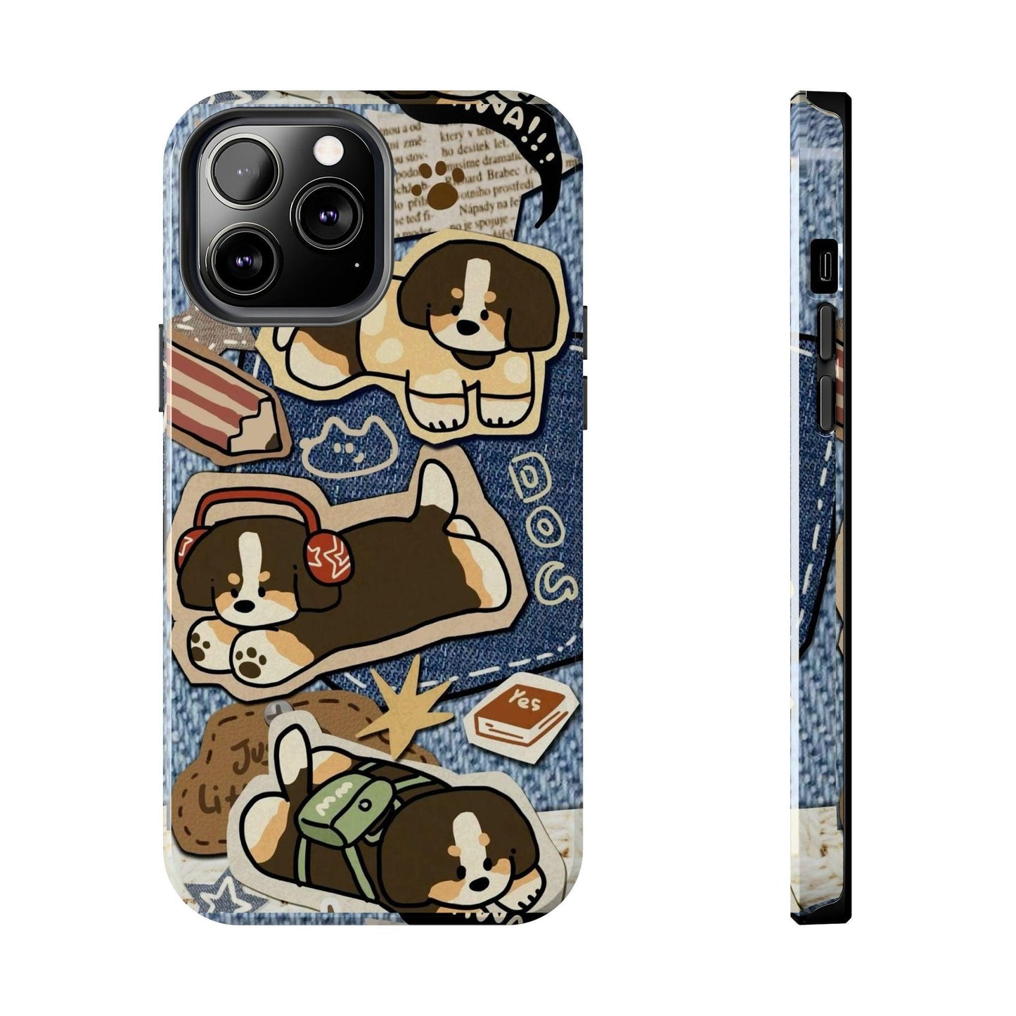 Puppy Pals Denim Vibes Tough iPhone Cases - SmartHomeGoodies