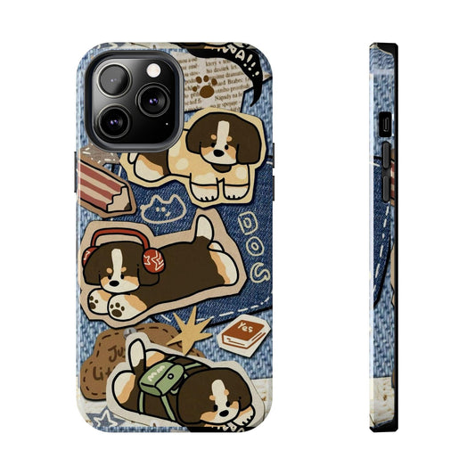 Puppy Pals Denim Vibes Tough iPhone Cases - SmartHomeGoodies