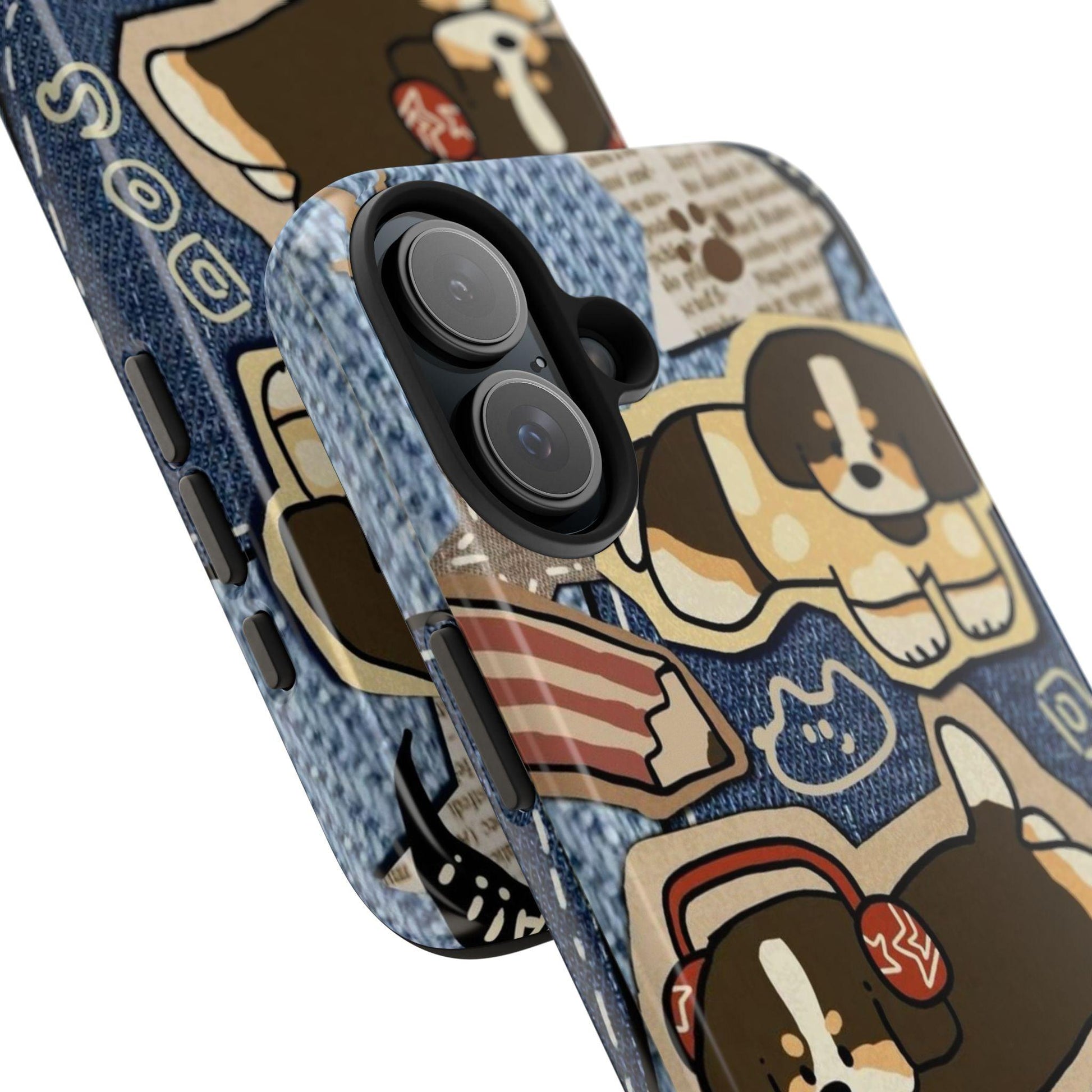Puppy Pals Denim Vibes Tough iPhone Cases - SmartHomeGoodies
