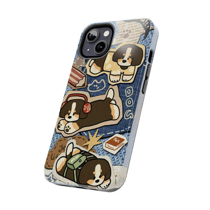 Puppy Pals Denim Vibes Tough iPhone Cases - SmartHomeGoodies