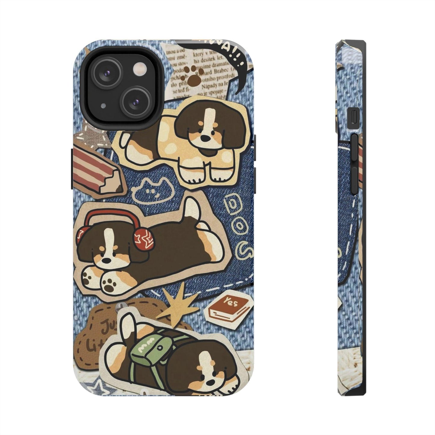 Puppy Pals Denim Vibes Tough iPhone Cases - SmartHomeGoodies