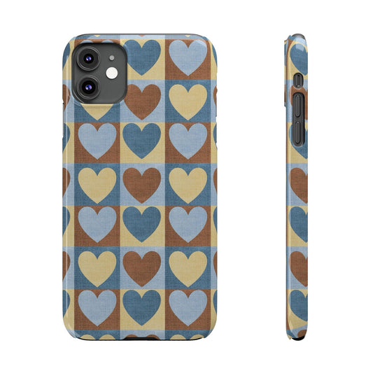 Retro Heart Mosaic Grid Case iPhone Cases - SmartHomeGoodies