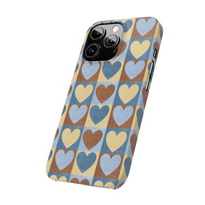 Retro Heart Mosaic Grid Case iPhone Cases - SmartHomeGoodies