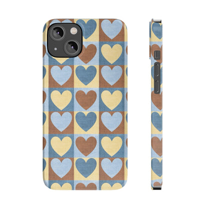 Retro Heart Mosaic Grid Case iPhone Cases - SmartHomeGoodies