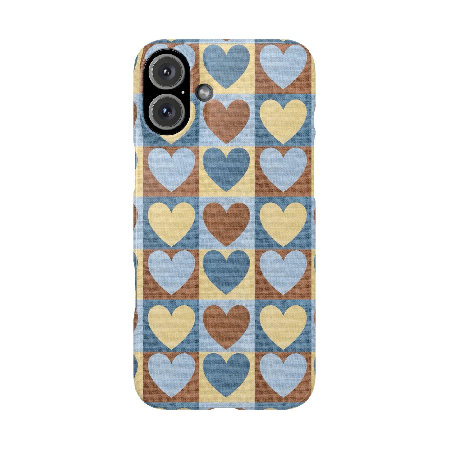 Retro Heart Mosaic Grid Case iPhone Cases - SmartHomeGoodies