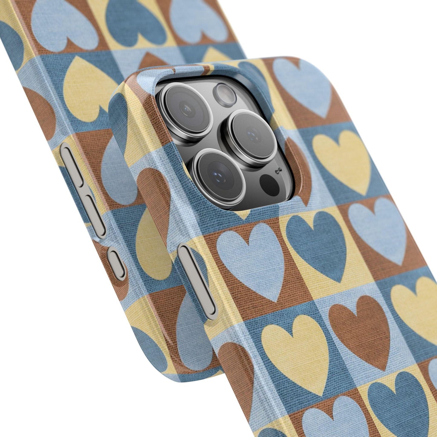 Retro Heart Mosaic Grid Case iPhone Cases - SmartHomeGoodies