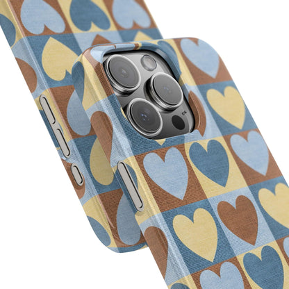 Retro Heart Mosaic Grid Case iPhone Cases - SmartHomeGoodies